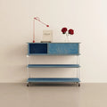 Axis™ Danube Blue Modular Display Cabinet & Shelving Cart
